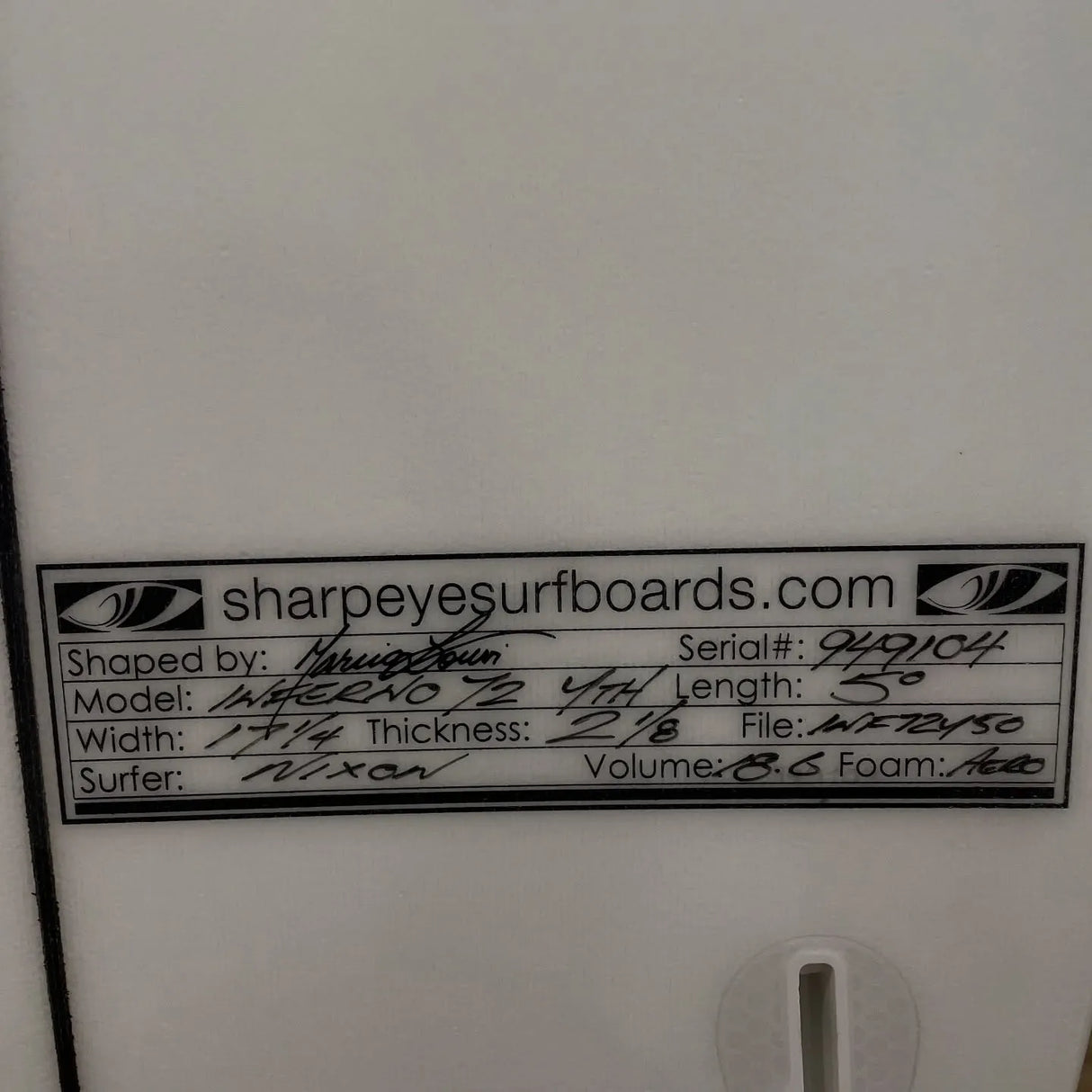 5'0 Sharpeye Inferno 72 Youth Stringered Epoxy #7740 - Used Surfboard
