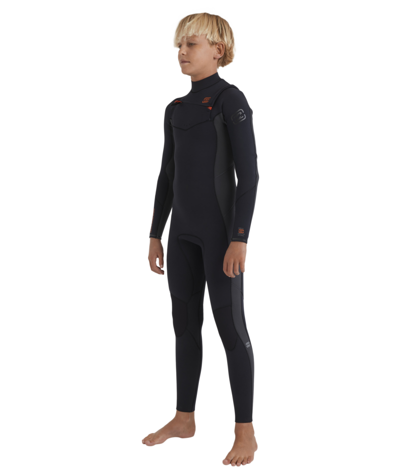 Billabong Boys 4/3mm Absolute Natural Chest Zip Steamer