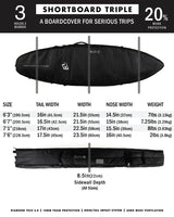 Creatures of Leisure Triple Shortboard Wheely DT2.0 Board Cover