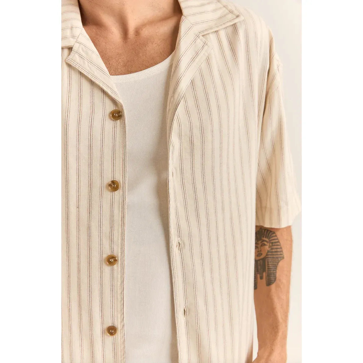 Rhythm Benny Relaxed Stripe S/S Shirt