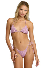 RVCA Womens Grow Together Halter Tri Bikini Top