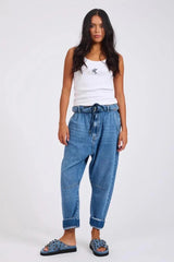 One Teaspoon Outcasts Low Waist Drop Crotch Harem Denim Jeans