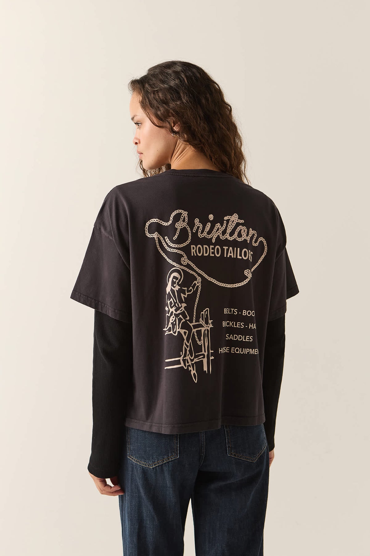 Brixton Rodeo Trailors Boxy Crop T-Shirt