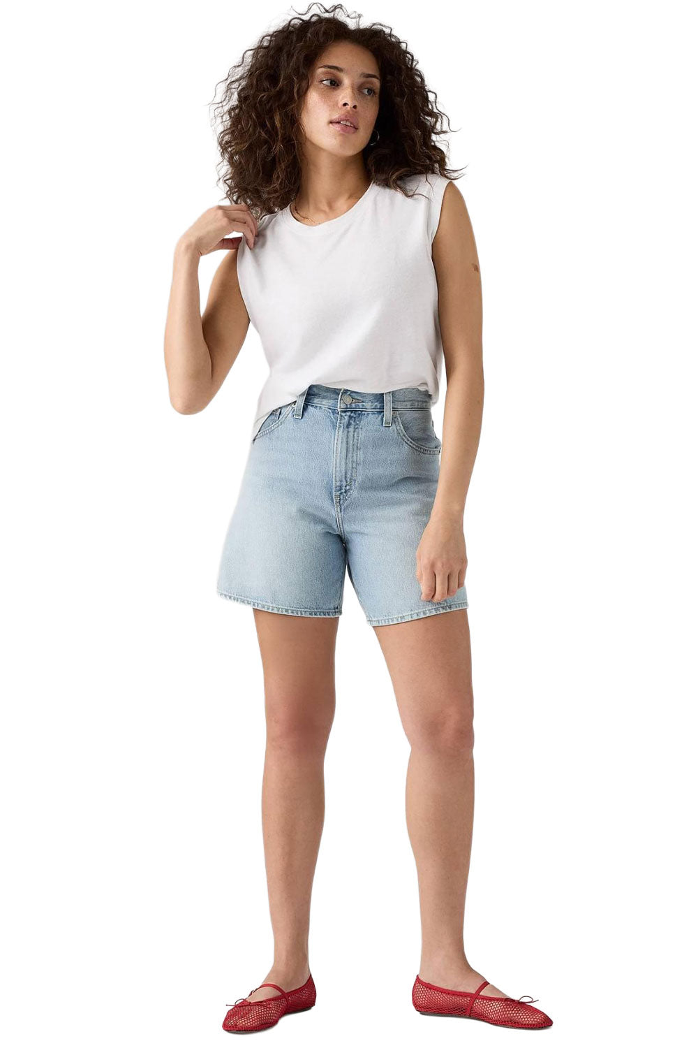Levi's Womens High-Rise Baggy Shorts