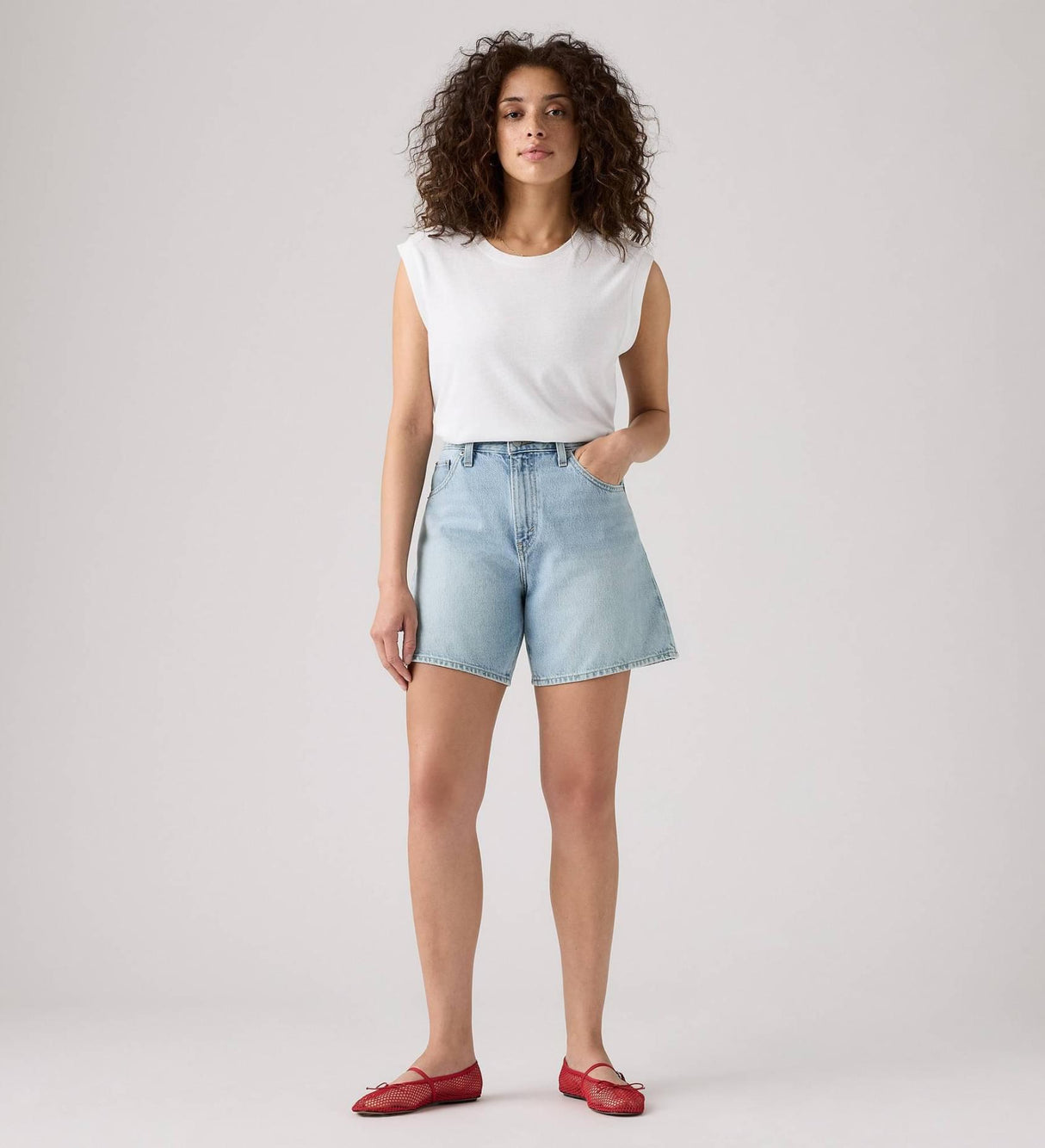 Levi's Womens High-Rise Baggy Shorts
