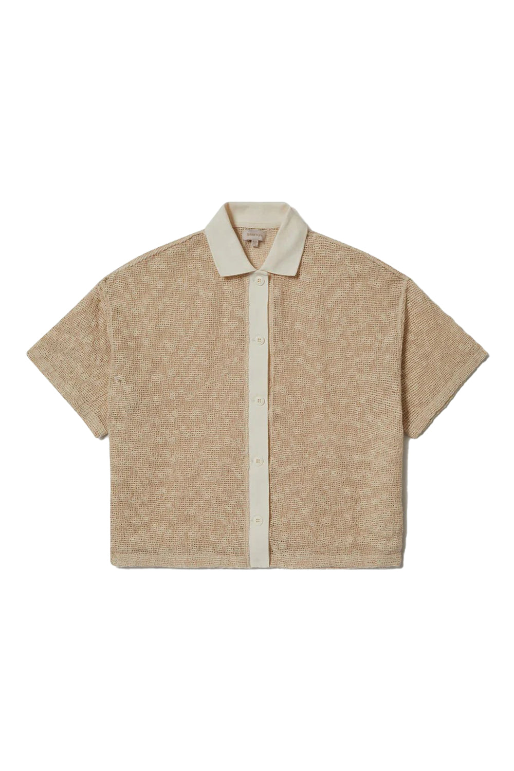Brixton Womens Camp Mesh Button Down Polo Knit