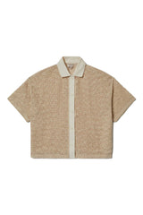 Brixton Womens Camp Mesh Button Down Polo Knit