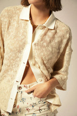 Brixton Womens Camp Mesh Button Down Polo Knit
