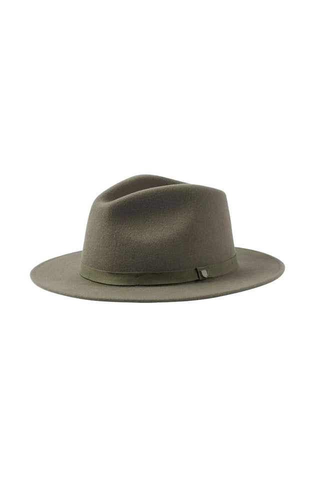 Brixton Messer Packable Fedora - Olive Surplus | Sanbah Australia