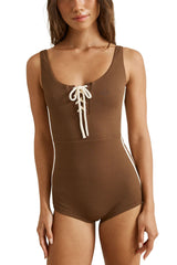 Rhythm Reef Surf Short Lace Up One Piece