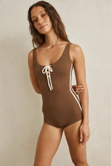Rhythm Reef Surf Short Lace Up One Piece