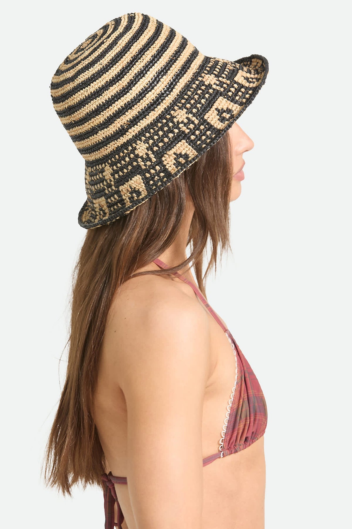 Brixton Redding Packable Straw Bucket Hat