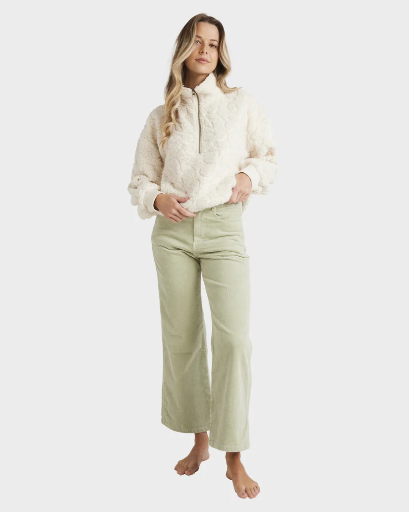 Billabong Womens Fireside Cozy Half Zip Crew