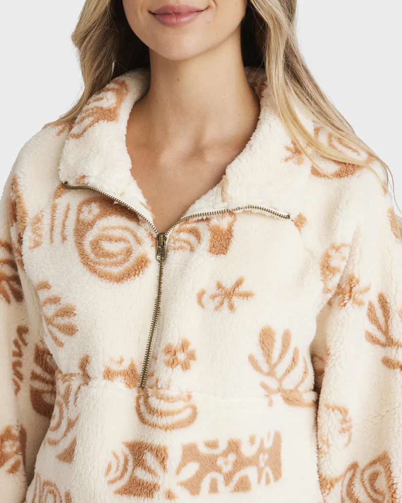Billabong Womens Feeling Playful Half Zip Crew