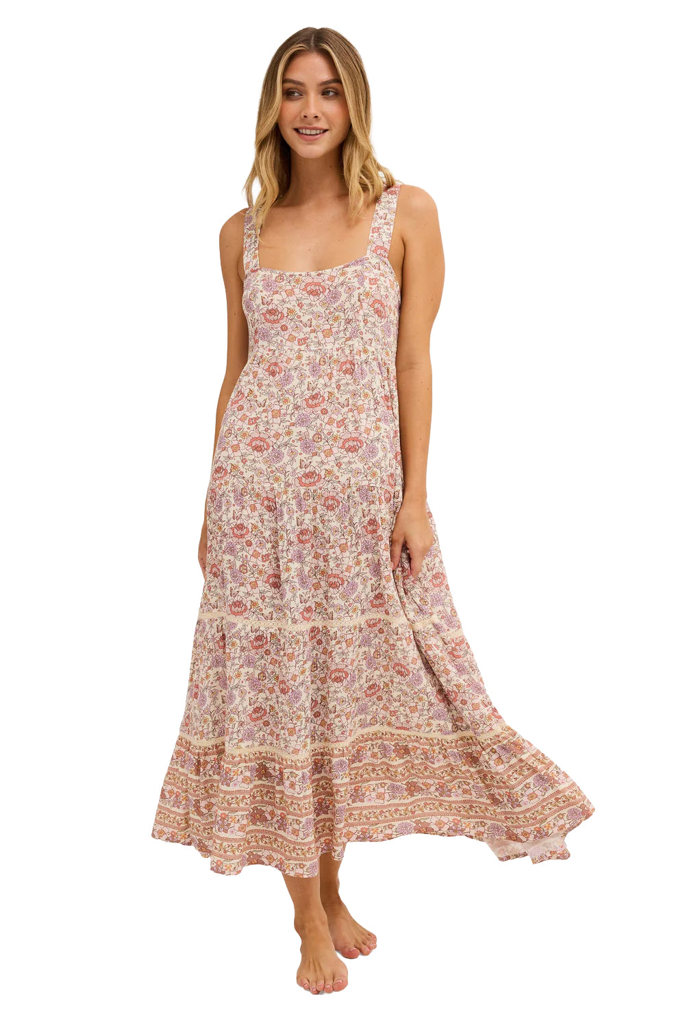 Billabong Womens Forevermore Shine On Midi Dress