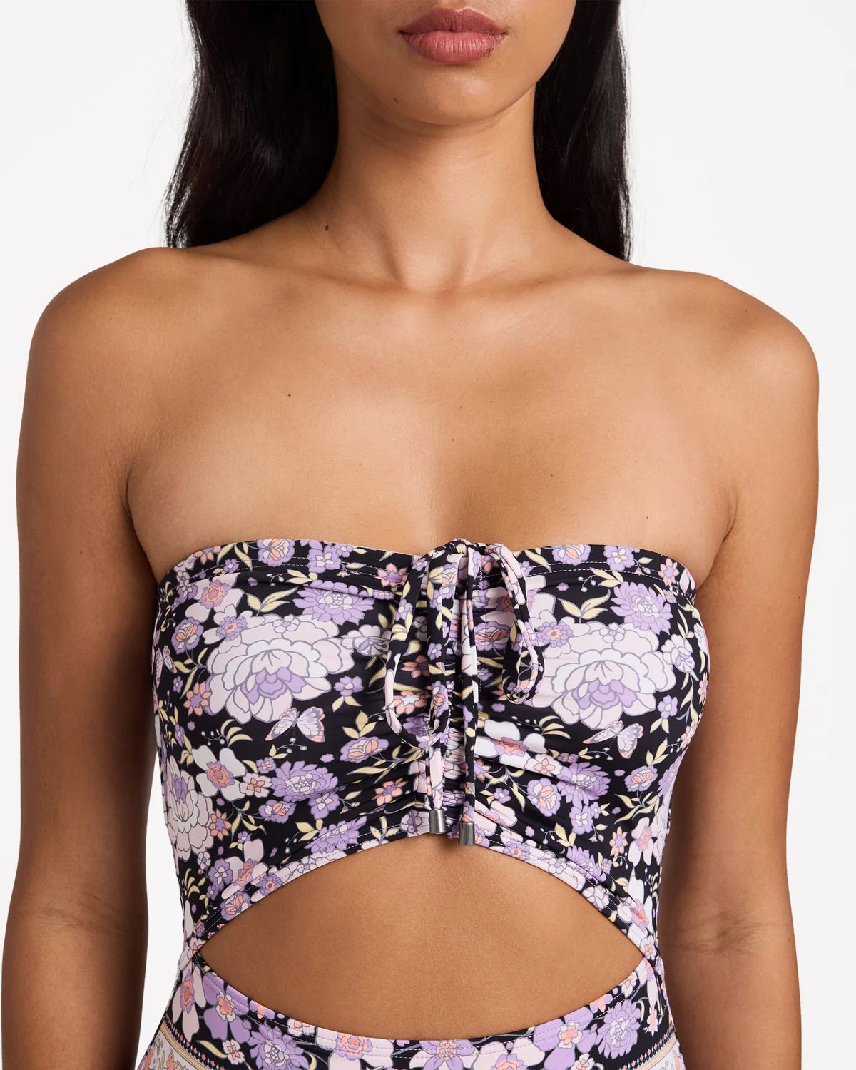 Billabong Womens Forevermore Summer Bandeau One Piece Swimsuit