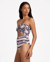 Billabong Womens Forevermore Summer Bandeau One Piece Swimsuit