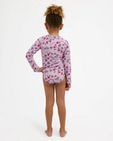 Billabong Girls 0-5 Hula Haze One Piece Shortie Long Sleeve Rash Vest