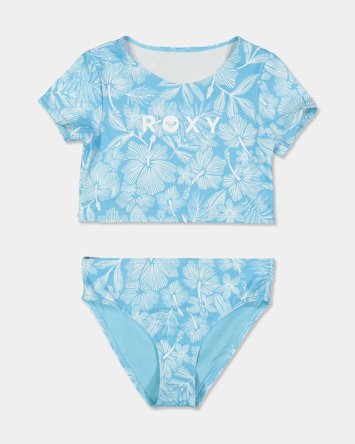 ROXY Girls 8-16 Cargo Dreams Crop Two Piece Lycra Set