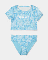 ROXY Girls 8-16 Cargo Dreams Crop Two Piece Lycra Set