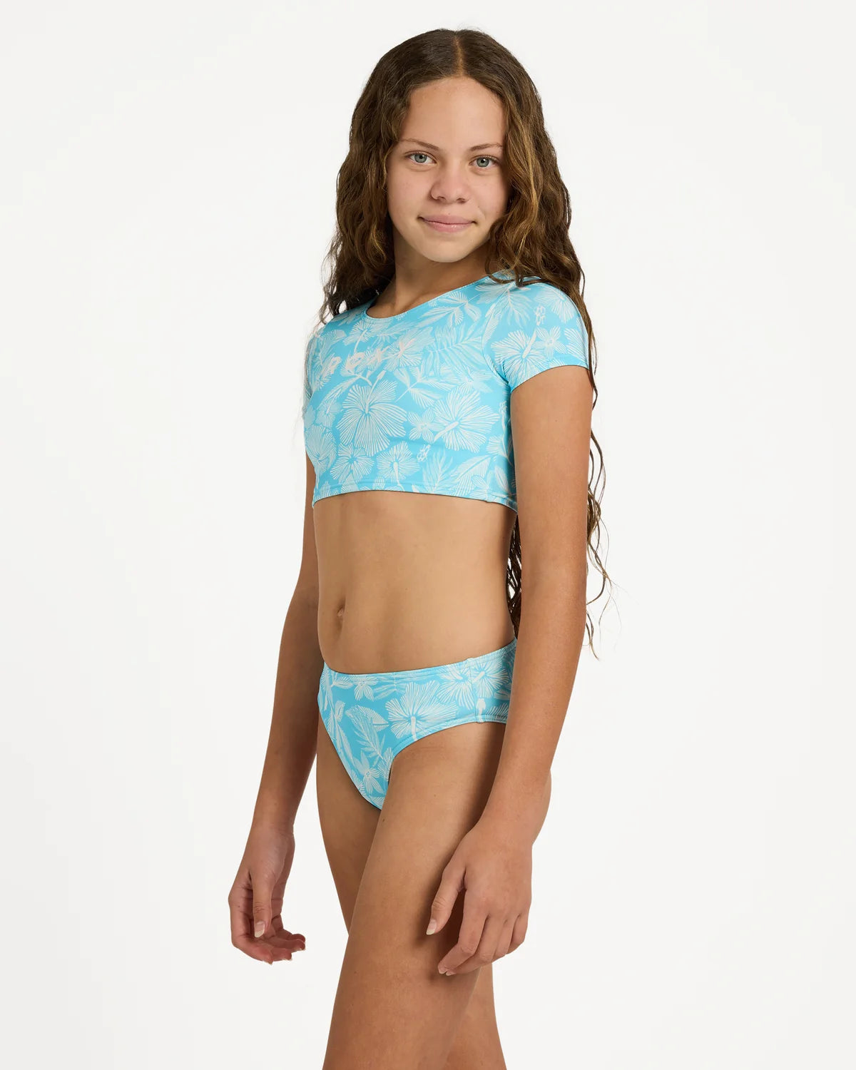 ROXY Girls 8-16 Cargo Dreams Crop Two Piece Lycra Set
