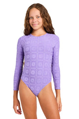 ROXY Girls 8-16 The Girls Long Sleeve One Piece Swimsuit