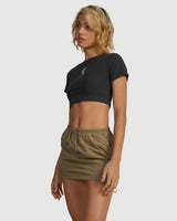 RVCA Womens Cargo Mini Skirt