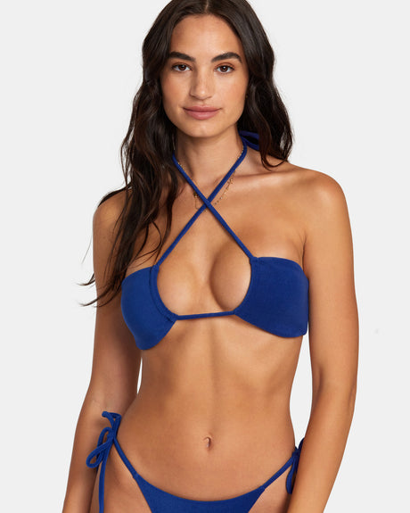 RVCA Tezzy Solid Halter Bikini Top