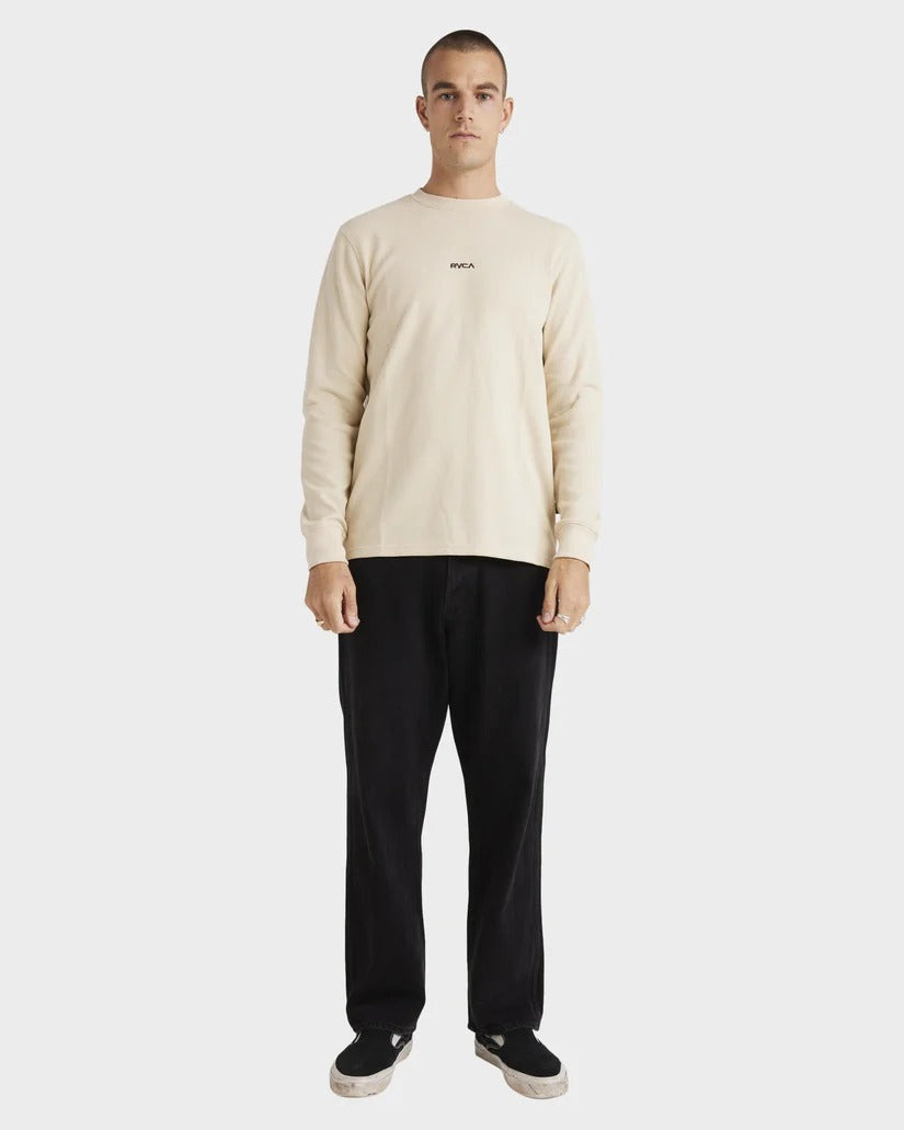 RVCA Mens Union Waffle Long Sleeve Sweater