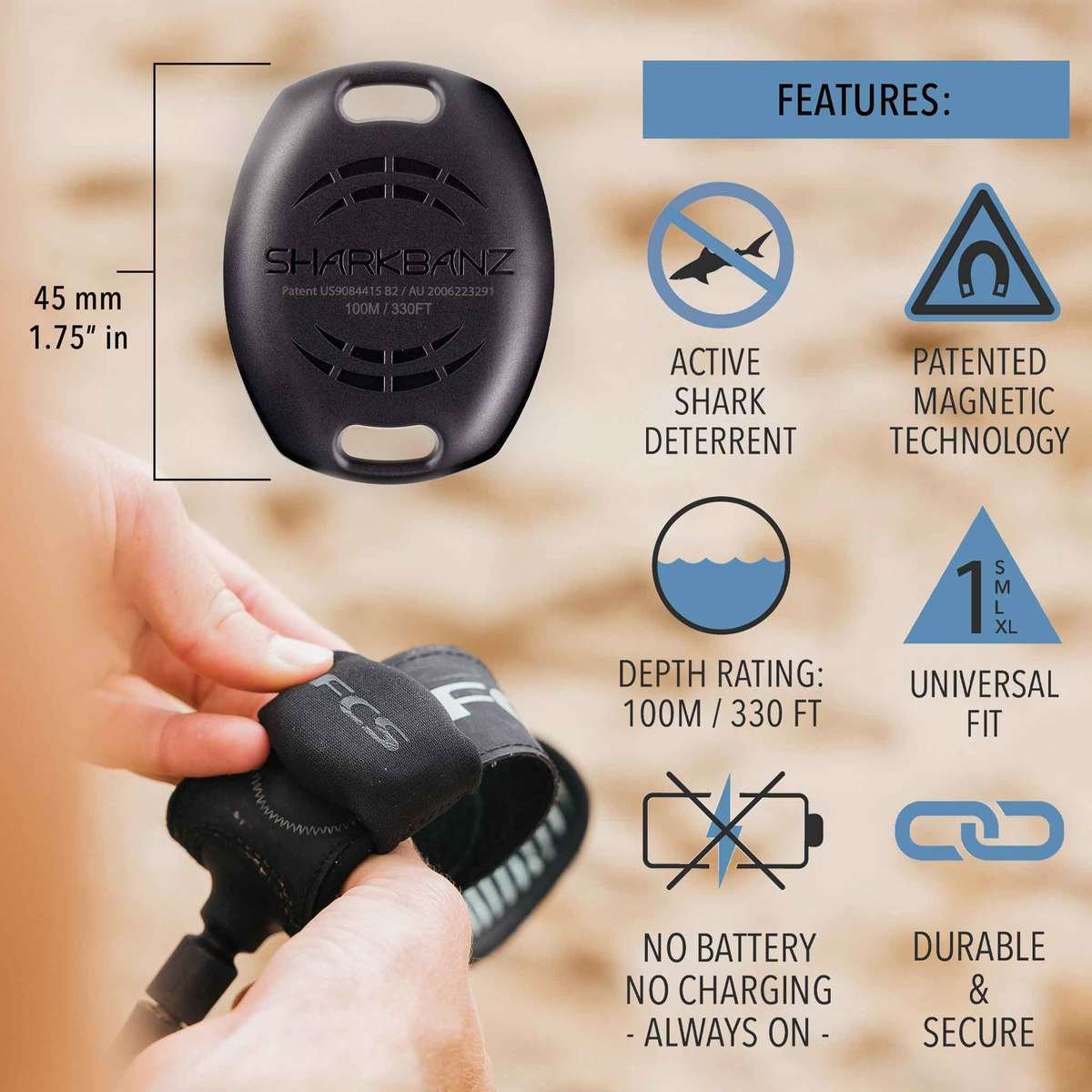 FCS x Sharkbanz Pod Surf Shark Deterrent