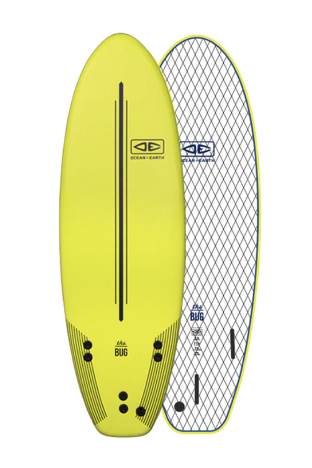 5'6 Ocean & Earth Bug Softboard - Comes with fins