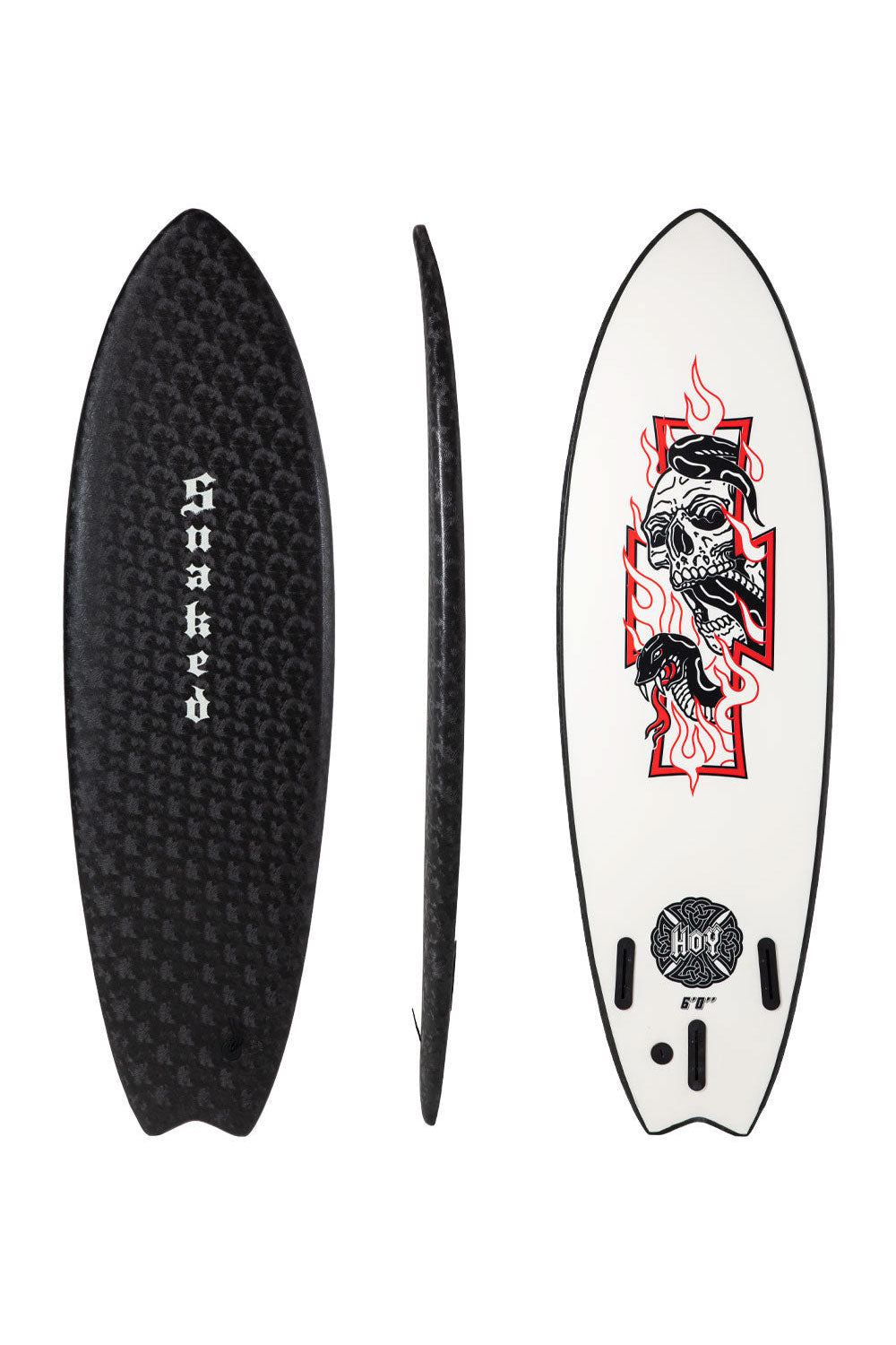 HOY Skull 6.0 Snaked Softboard - Comes with fins