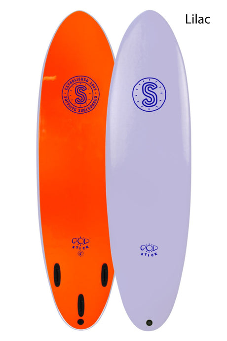 6ft Softlite Pop Stick Softboard - Comes with fins