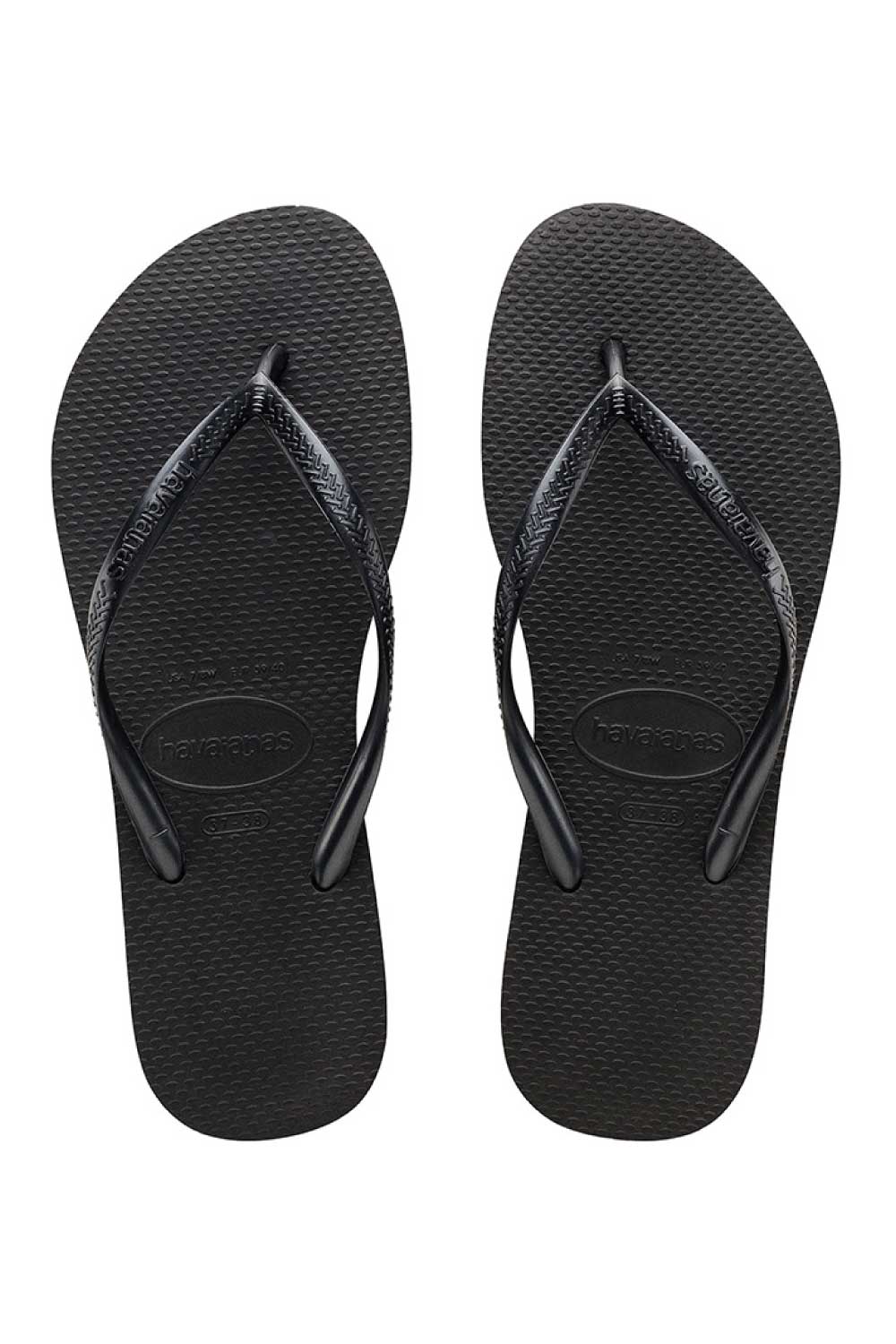 Havaianas Slim Black Thongs