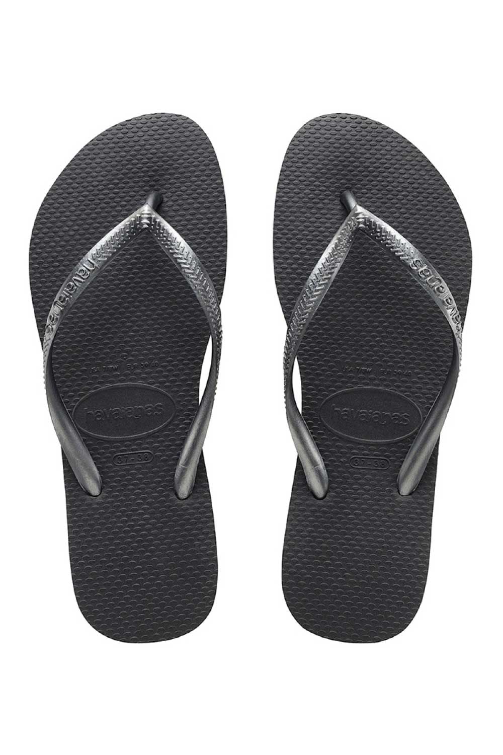 Havaianas Slim Metallic Grey Thongs