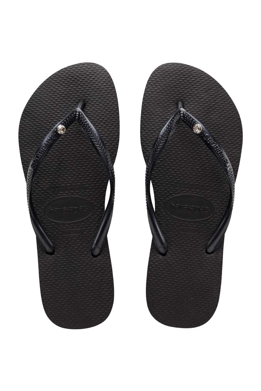 Havaianas Slim Crystal Black/Black Thongs