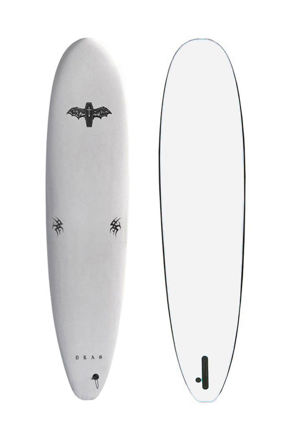 Drag Board Co Coffin 8'0 Single Fin Softboard - Comes with fins