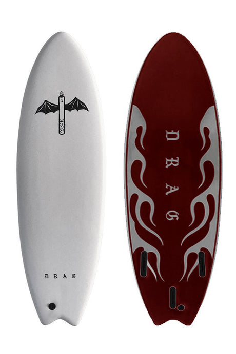 Drag Board Co Dart 5’6 Thruster Softboard - Comes with fins