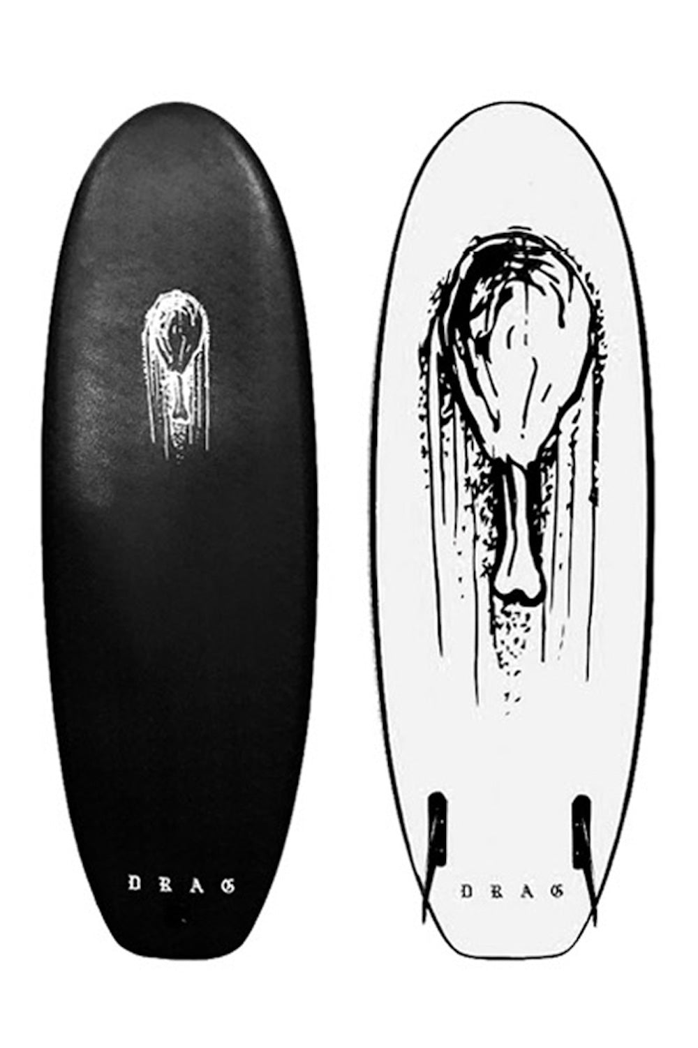 4'10 Drag Board Co Drumstick Twinny Softboard - Comes with fins
