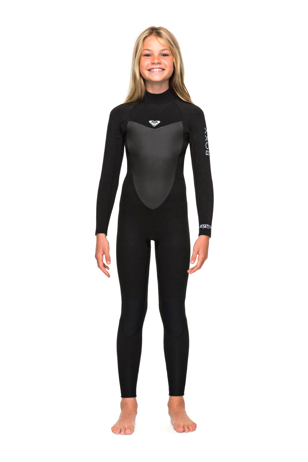 ROXY 3/2mm Girls Prologue Black Zip Steamer