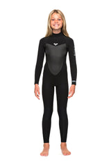 ROXY 3/2mm Girls Prologue Black Zip Steamer