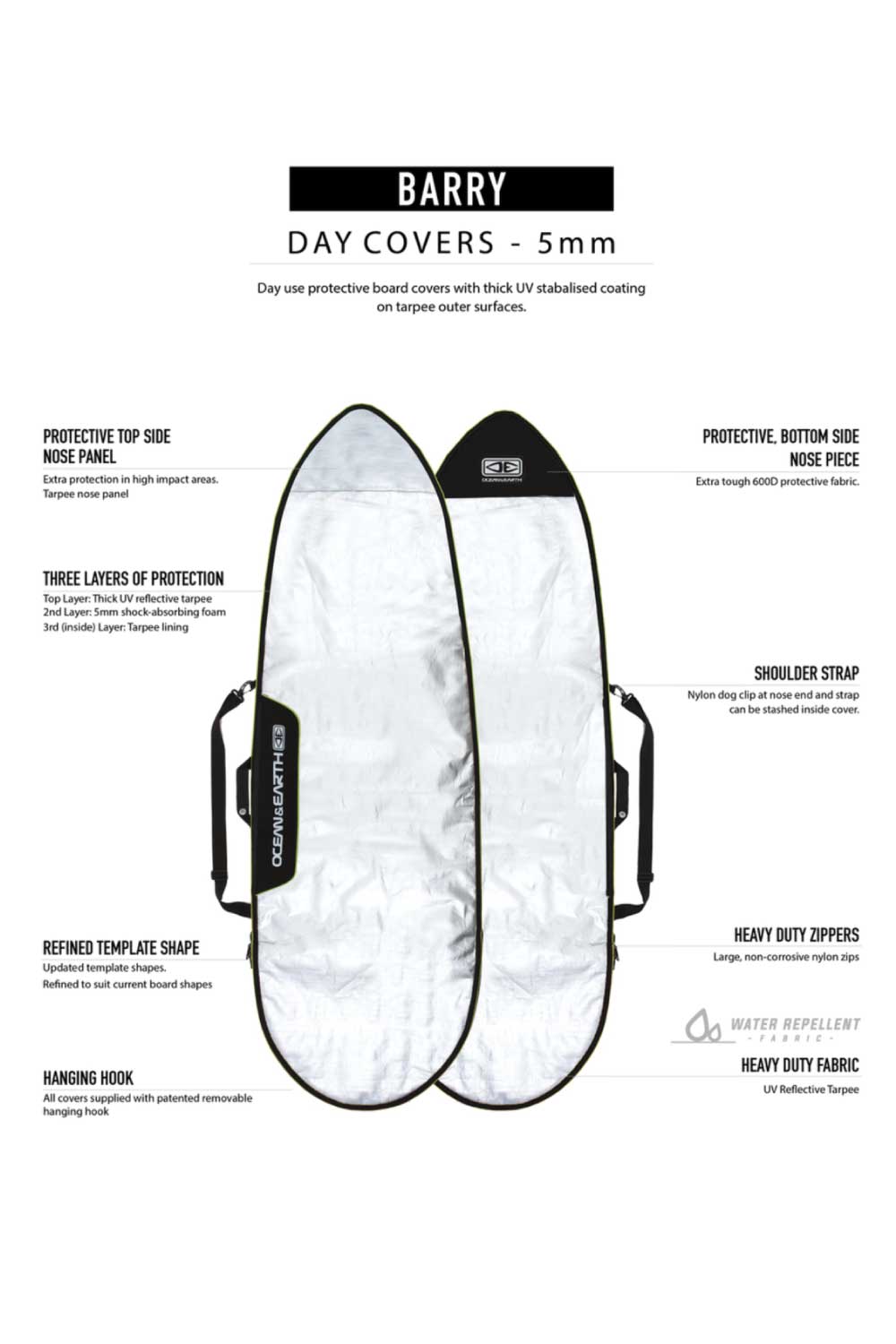 Ocean & Earth Super Wide Fish Surfboard Cover