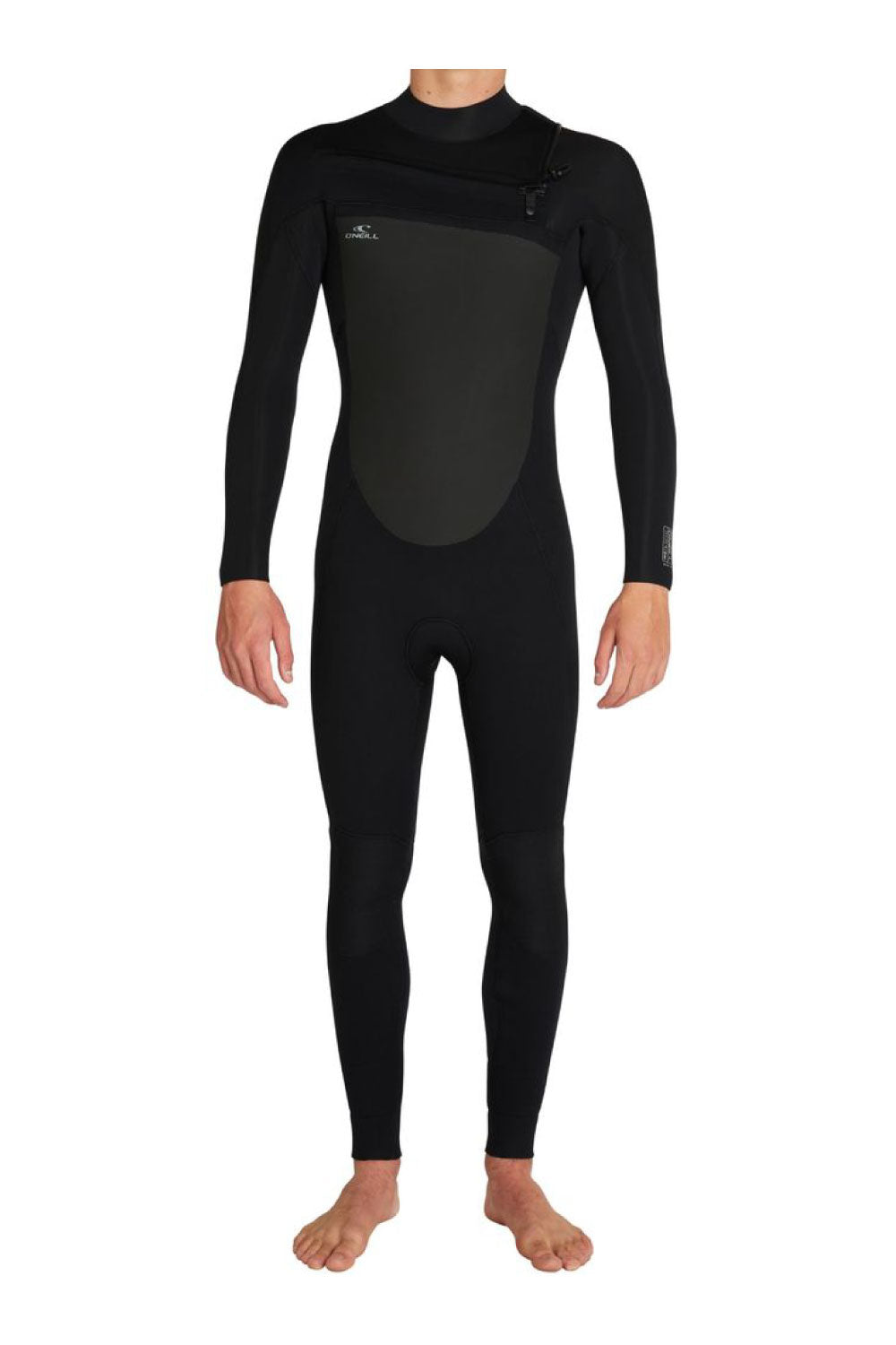 O'Neill Mens Focus 3/2mm Steamer Chest Zip Sealed Wetsuit - Black