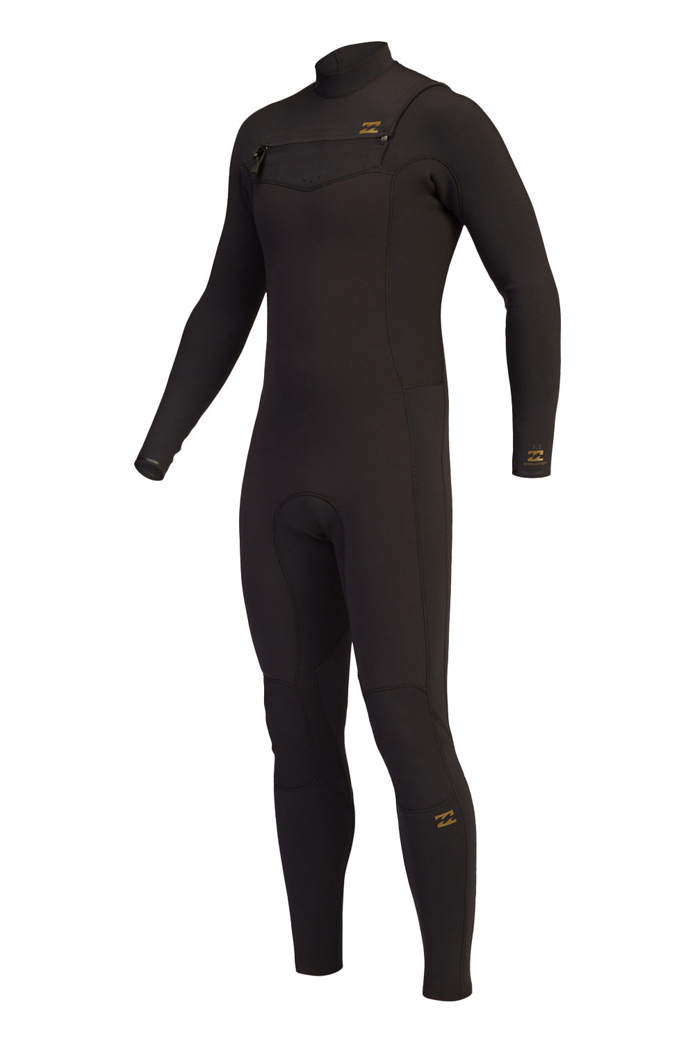 Billabong 3/2mm Revolution Chest Zip Steamer Wetsuit - Black Clay