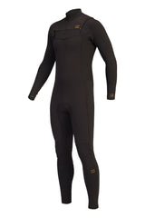 Billabong 3/2mm Revolution Chest Zip Steamer Wetsuit - Black Clay
