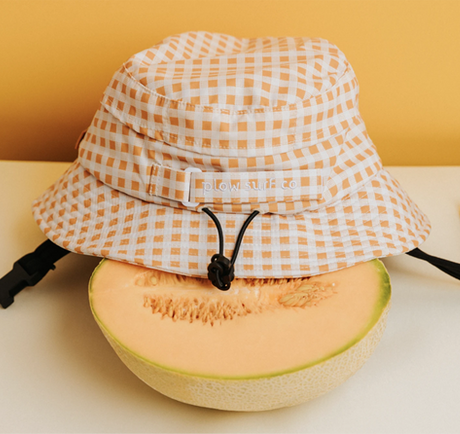 Plow Surf Co Orange Gingham Surf Hat