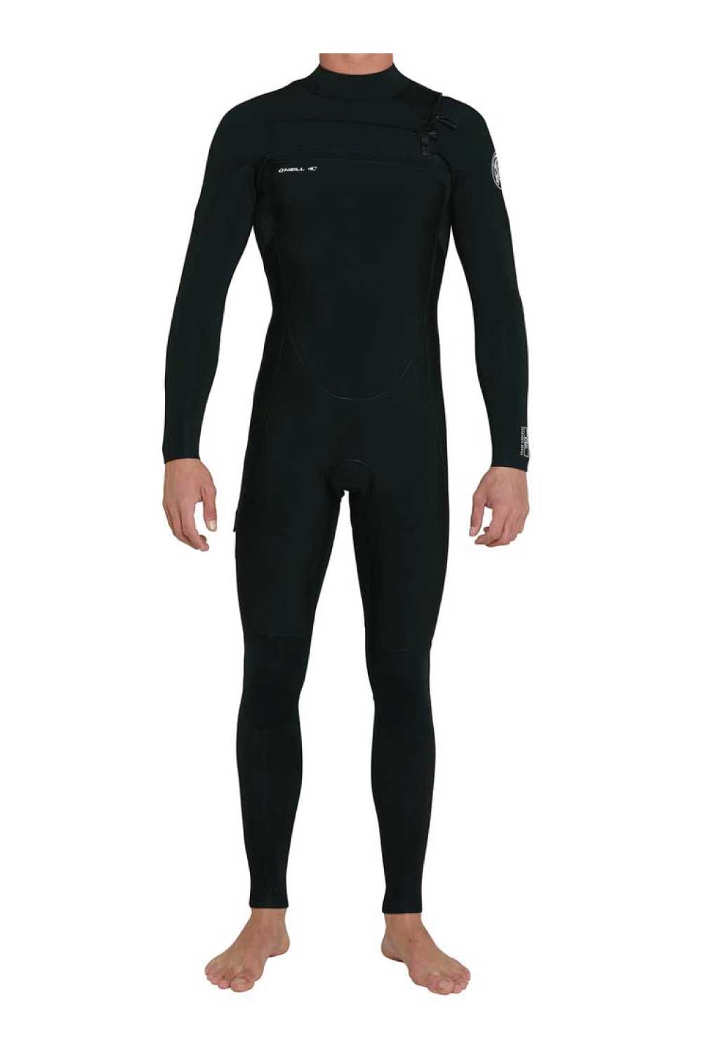 O'Neill Mens Defender 3/2mm Steamer Chest Zip Wetsuit - Black