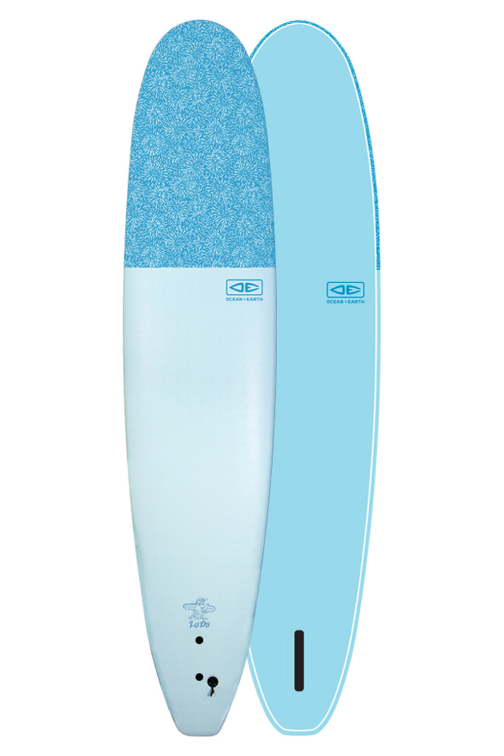 9ft Ocean & Earth Ezi-Rider Log Dog Single Fin Softboard