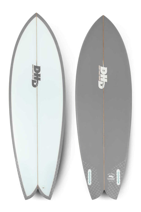 DHD Mini Twin Summer Series Fish Surfboard Grey