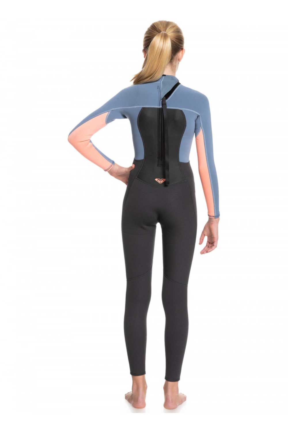 ROXY 3/2mm Girls Prologue Black Zip Steamer